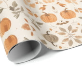 PAPIER CADEAU CITROUILLE (Coin rond)