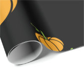 Papier Cadeau Citrouille à thème Halloween (Coin rond)