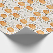 Papier Cadeau Citrouille Automne Thanksgiving Russe (Coin)