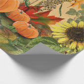 Papier Cadeau Citrouille Automne Tournesol automne (Coin)