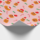 Papier Cadeau Citrouille avec santa claus casquette (Coin)