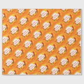 Papier Cadeau Citrouille Bon thanksgiving d'or (Plat)