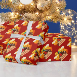 Papier Cadeau Citrouille Bon thanksgiving d'or