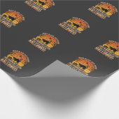 Papier Cadeau Citrouille Chat Noir Halloween Design Vectoriel (Coin)