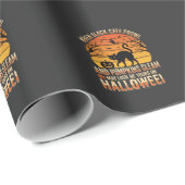 Papier Cadeau Citrouille Chat Noir Halloween Design Vectoriel (Coin rond)