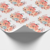 Papier Cadeau Citrouille d'aquarelle de automne Boho (Coin)