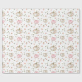 Papier Cadeau Citrouille d'automne Baby shower fille (Plat)