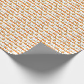 Papier Cadeau Citrouille d'automne : Motif d'illustration aquare (Coin)