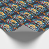 Papier Cadeau Citrouille de chats perses Halloween drôle (Coin)