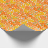 Papier Cadeau Citrouille de dessin, motif d'automne mignon. (Coin)