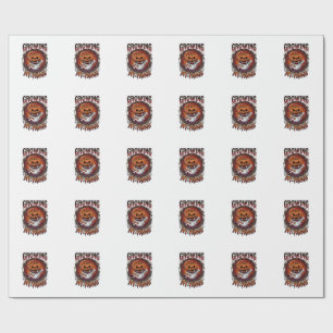 Papier Cadeau Citrouille de vampire aux crocs croissants Chauves