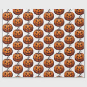 Papier Cadeau Citrouille d'Halloween (Plat)