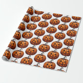 Papier Cadeau Citrouille d'Halloween (Déroulé)