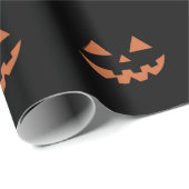 Papier Cadeau Citrouille d'Halloween Jack O'Géant (Coin rond)