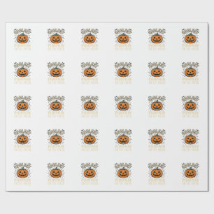 Papier Cadeau Citrouille d'Halloween la plus cool du jardin Vint