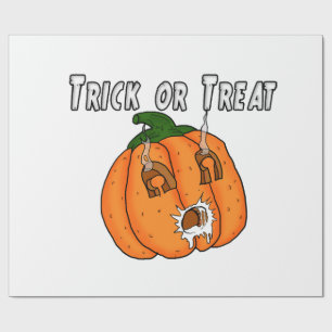 Papier Cadeau Citrouille drôle cadeau vilain farce Halloween