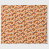 Papier Cadeau Citrouille effrayant Enveloppe cadeau Halloween (Plat)