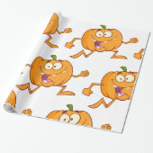 Papier Cadeau Citrouille en course (Déroulé)