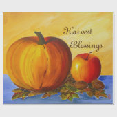 Papier Cadeau Citrouille et noix (Plat)