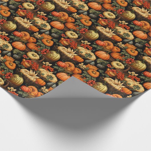 Papier Cadeau Citrouille et plus encore, automne, (Coin)