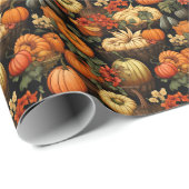 Papier Cadeau Citrouille et plus encore, automne, (Coin rond)