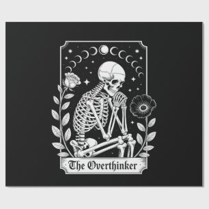 Papier Cadeau Citrouille Halloween Squelette Gothique Sombre Réf