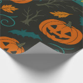 Papier Cadeau Citrouille Haunt Motif (Coin)