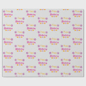 Papier Cadeau Citrouille Joyeux anniversaire (Plat)