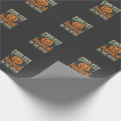 Papier Cadeau Citrouille la plus cool du patch Design Halloween_ (Coin)