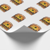 Papier Cadeau Citrouille la plus cool Patch Halloween Sorcière A (Coin)