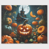 Papier Cadeau Citrouille mal (Plat)