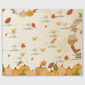 Papier Cadeau Citrouille Mignonne (Plat)