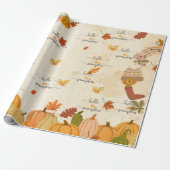 Papier Cadeau Citrouille Mignonne (Déroulé)