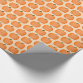 Papier Cadeau Citrouille neutre de genre orange mignon (Coin)