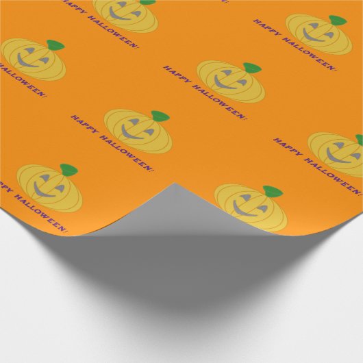 Papier Cadeau Citrouille orange (Coin)