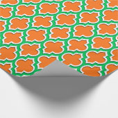 Papier Cadeau Citrouille Orange Vert Emeraude What XL Marocain # (Coin)
