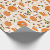 Papier Cadeau Citrouille Pie Automne Motif d'automne (Coin)