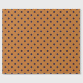 Papier Cadeau Citrouille + Points violets (Grand) (Plat)