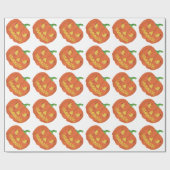 Papier Cadeau Citrouille pour Halloween (Plat)