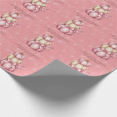 Papier Cadeau Citrouille rose bébé fille douche (Coin)