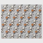 Papier Cadeau Citrouille Teddy Baby shower (Plat)