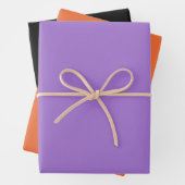Papier cadeau Citrouille violet noir Halloween (En situation)