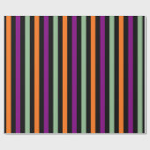 Papier Cadeau Citrouille, violet, vert et noir (Plat)