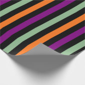 Papier Cadeau Citrouille, violet, vert et noir (Coin)