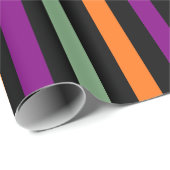 Papier Cadeau Citrouille, violet, vert et noir (Coin rond)