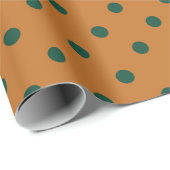 Papier Cadeau Citrouilles à pois (grands) (Coin rond)