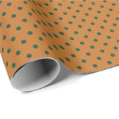 Papier Cadeau Citrouilles à pois (petits) (Coin rond)