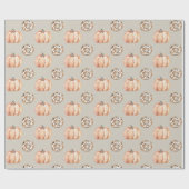 Papier Cadeau Citrouilles dans Donuts Motif (Plat)