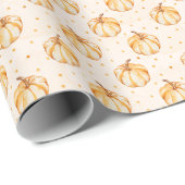 Papier Cadeau Citrouilles d'automne (Coin rond)