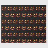 Papier Cadeau Citrouilles d'Halloween (Plat)